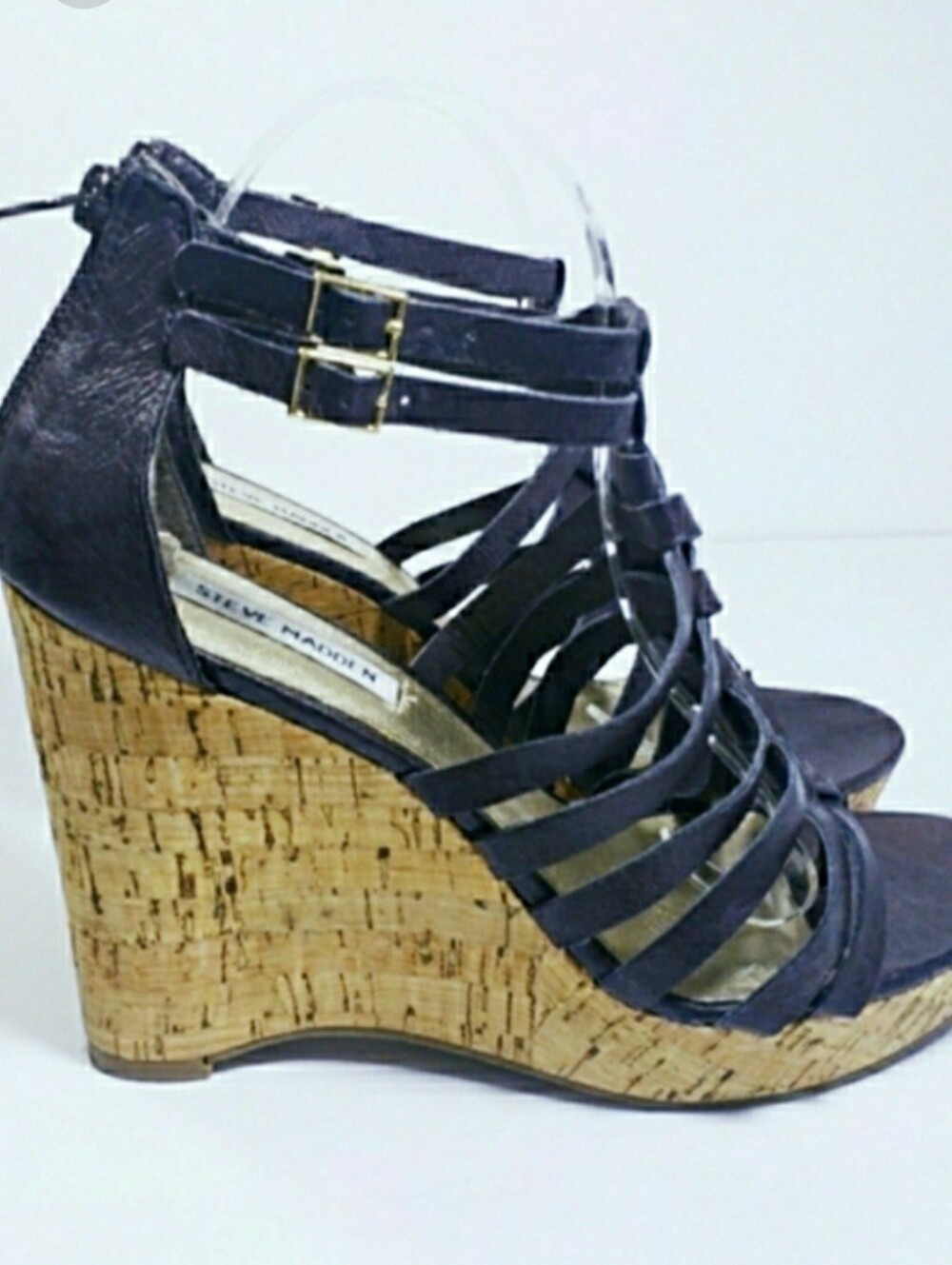 Steve Madden Leather Gladiator Wedge Heel Platform Sandals